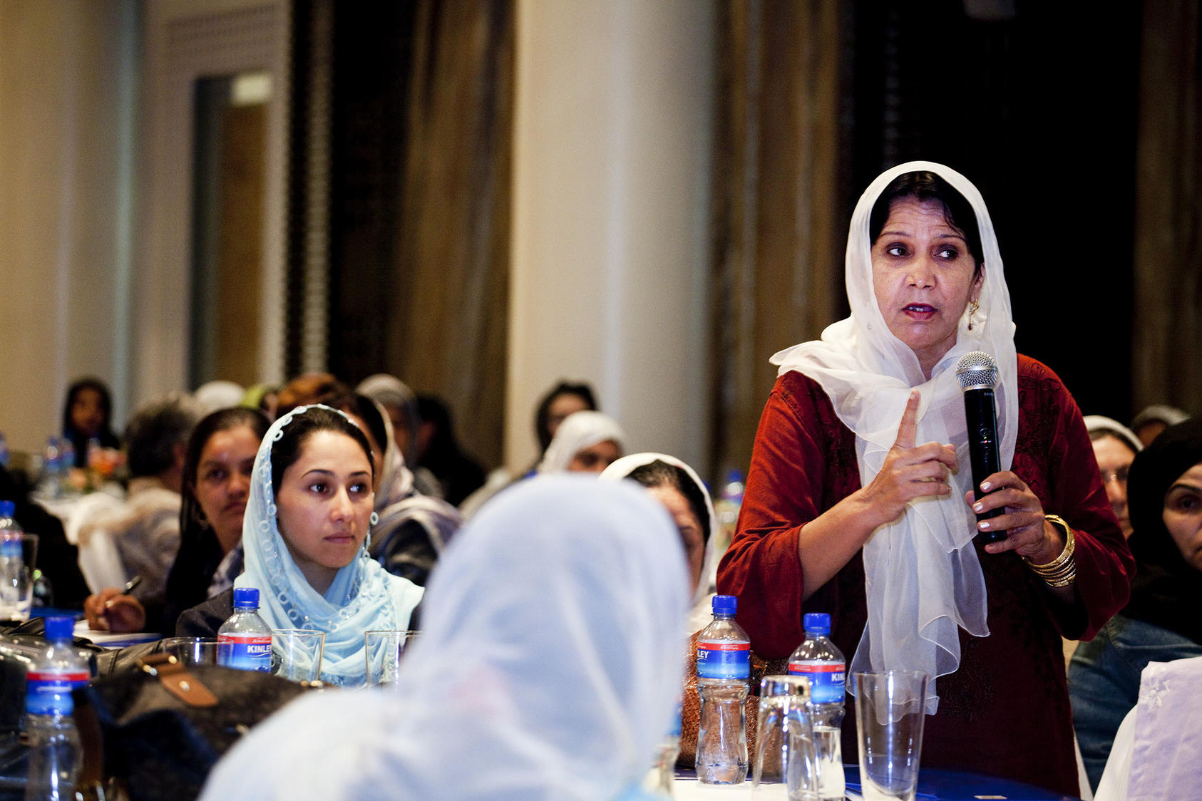 Afghan women at the Afghan Women's Movement Council during a conference in Kabul, on July 17, 2010. (Eros Hoagland/The New York Times)