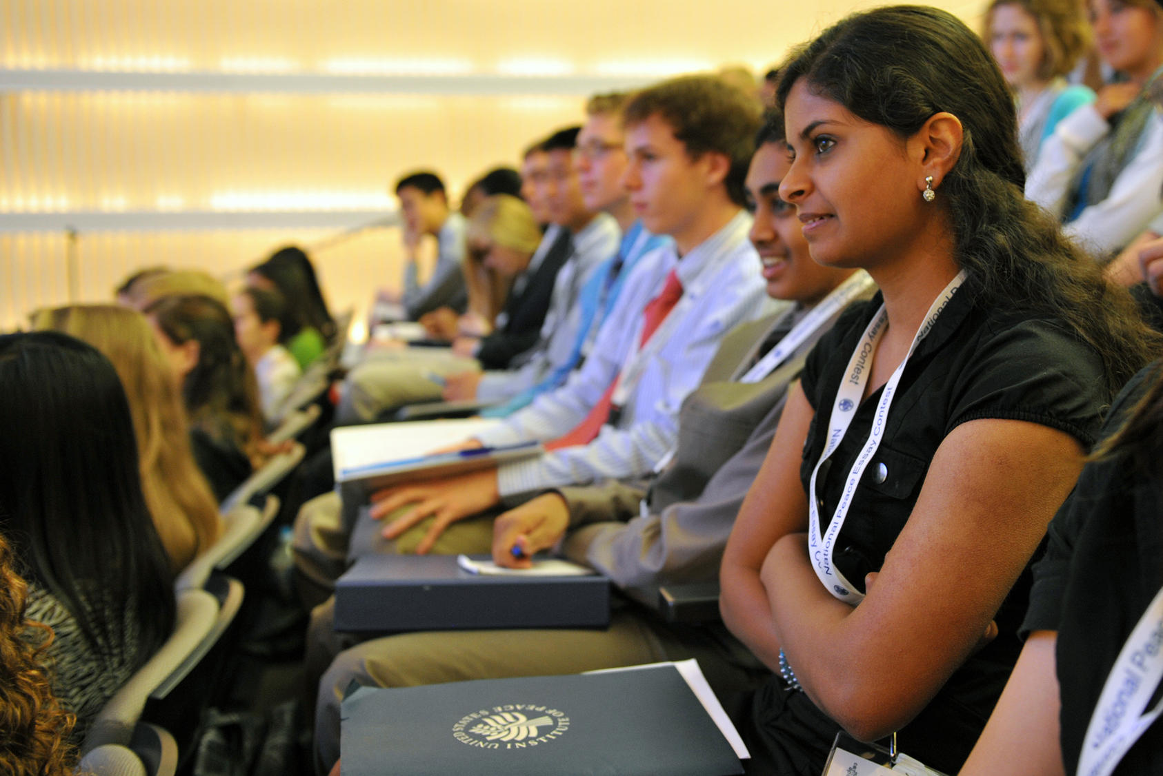 High school students hear from USIP staff about our peacebuilding efforts as part of our National Peace Essay Contest summit, June 2011. 