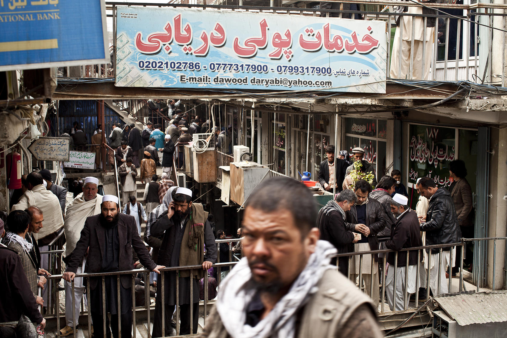 The Money and Exchange Market in Kabul, Afghanistan, March 17, 2012. (Bryan Denton/The New York Times)