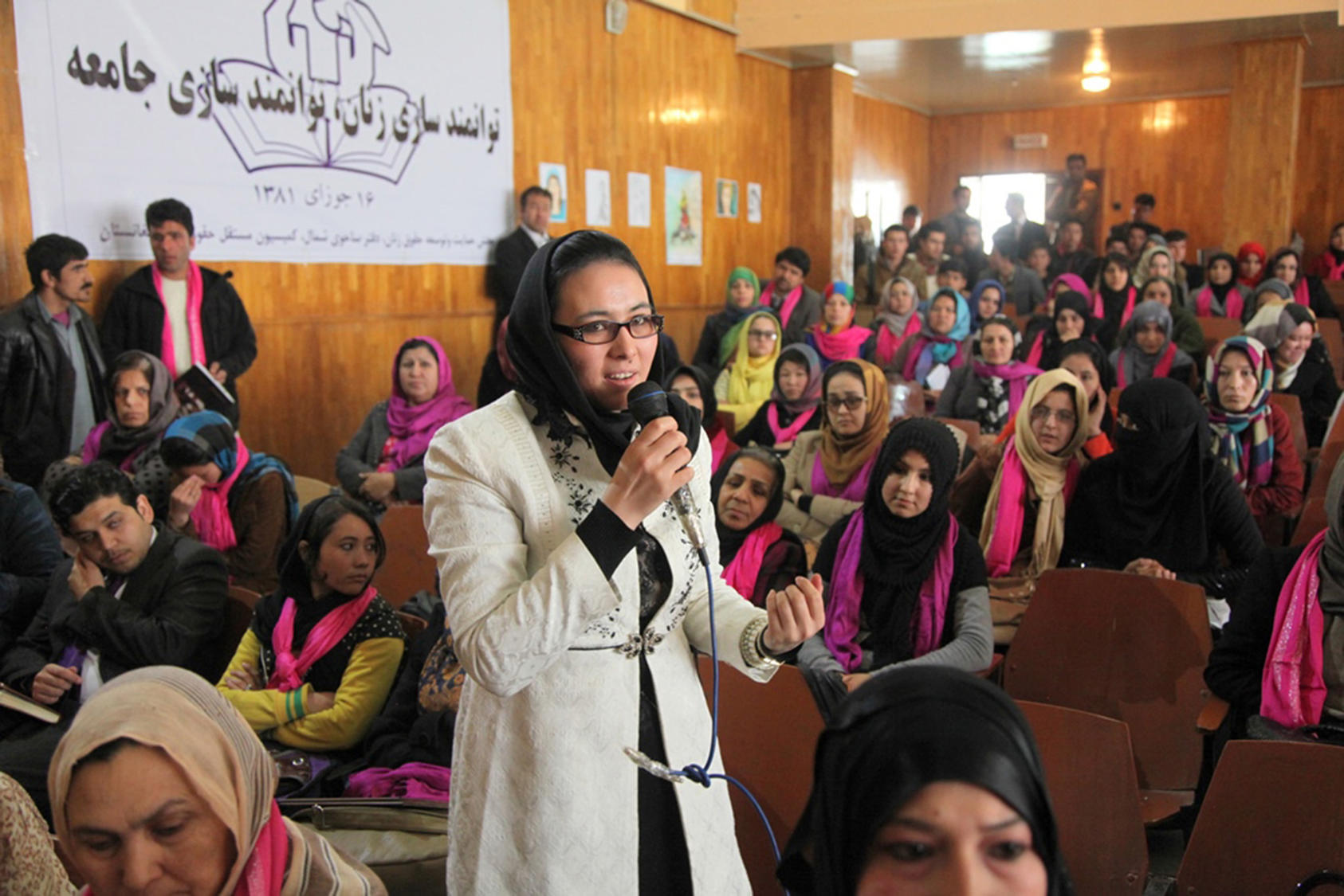 Women in Mazar-e-Sharif commemorate International Women’s Day, March 8, 2015. (Mujeeb Rehman/UNAMA)