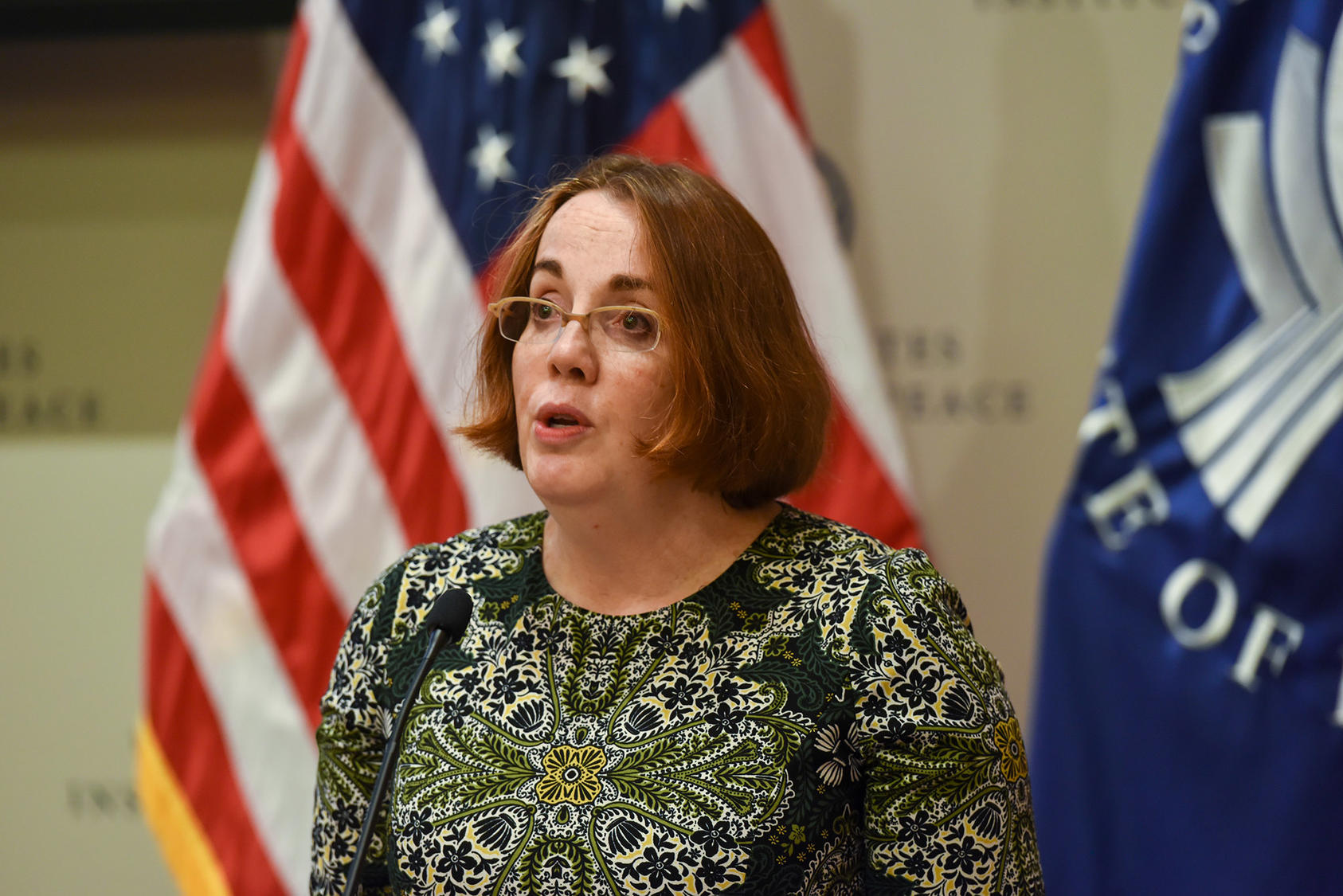 U.S. deputy Special Representative for Afghanistan Reconciliation Molly Phee gave the U.S. negotiating team’s first official statement on the U.S.-Taliban deal at USIP, Feb. 18, 2020.