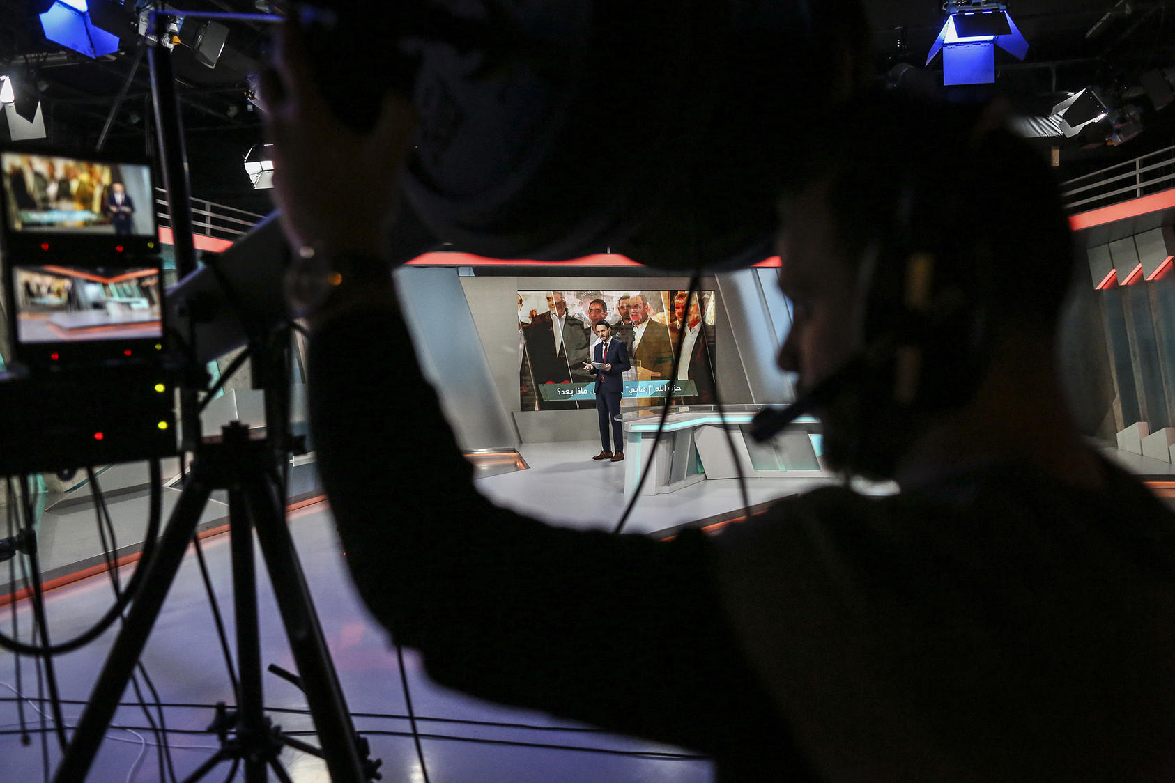 A Syrian TV news program broadcasting from Istanbul, Feb. 25, 2019. (Tara Todras-Whitehill/The New York Times)