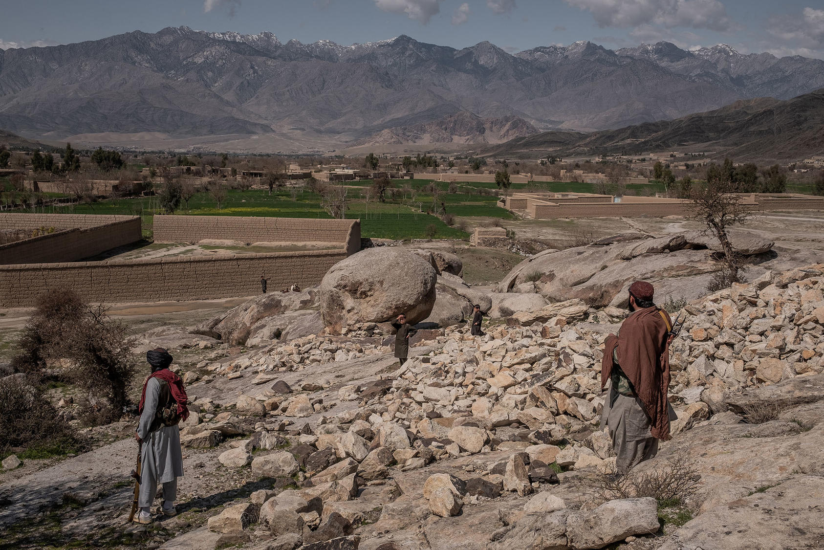 Taliban fighters in Laghman, Afghanistan, March 13, 2020. (Jim Huylebroek/The New York Times)
