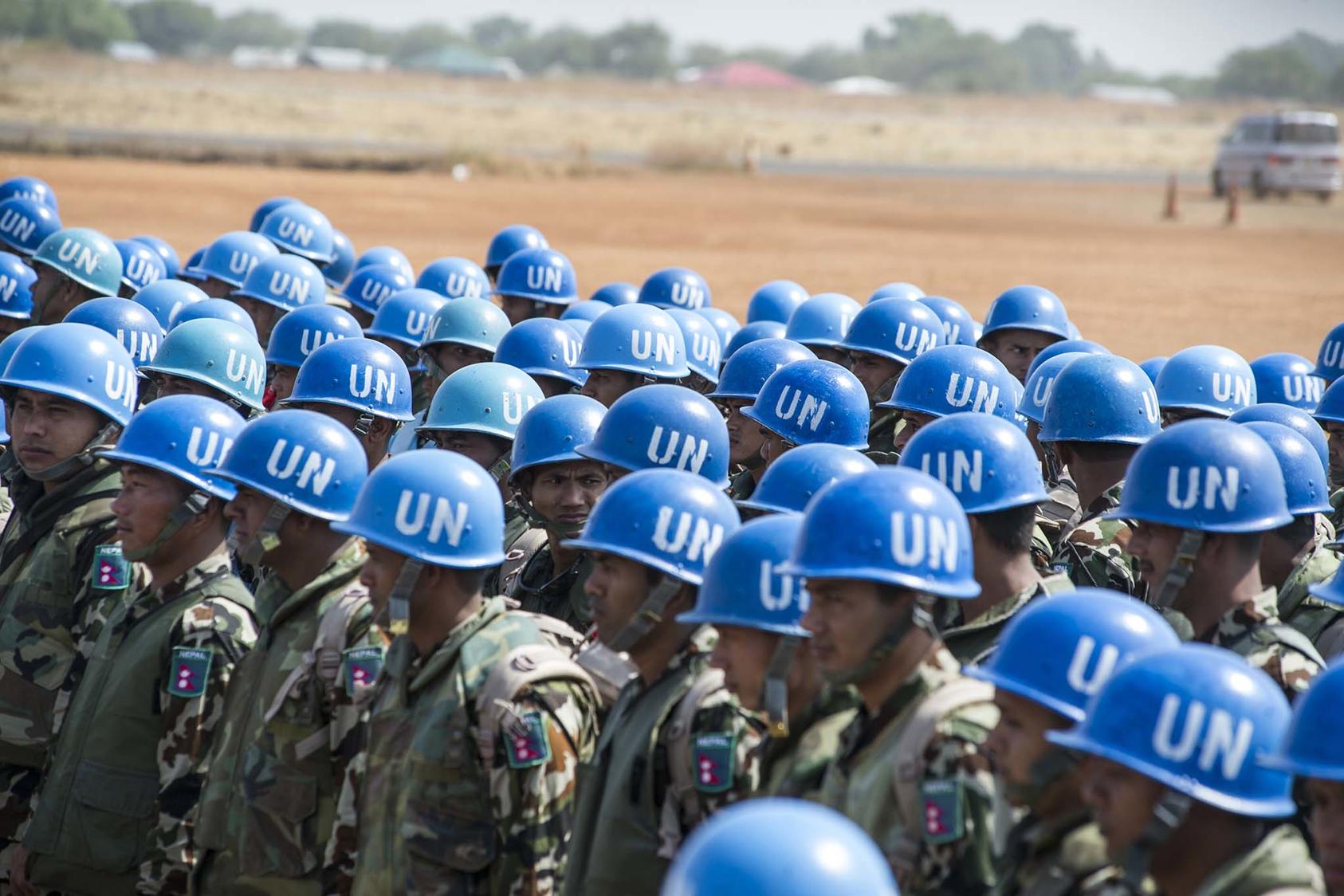 Over 200 Nepalese peacekeepers arrive in Juba from the U.N. Stabilization Mission in Haiti to reinforce the military component of the U.N. Mission in South Sudan, Feb. 4, 2014. (U.N. Photo/Isaac Billy)