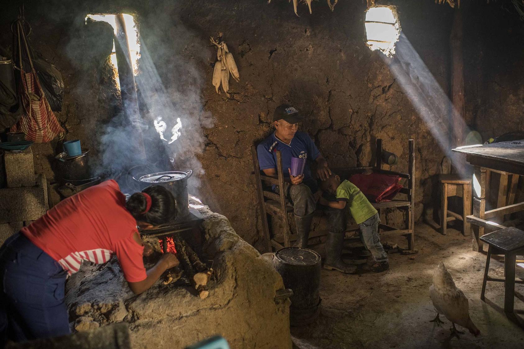 Eduardo Roque rests at home in Guatemala from trying to farm in Central America’s “Dry Corridor”—home to 11 million people across five nations. Extreme heat and drought are forcing families to migrate for survival. (Daniele Volpe/The New York Times)