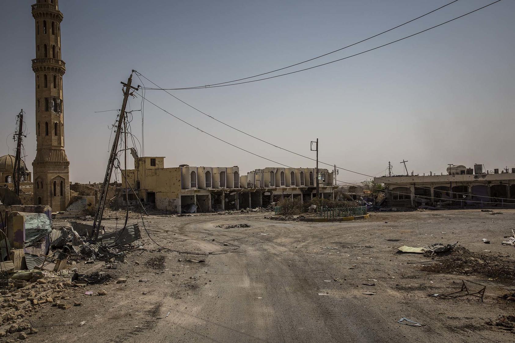 The center of Tal Afar the day after the city was declared fully liberated from the Islamic State group, Sept. 1, 2017. (Ivor Prickett/The New York Times)