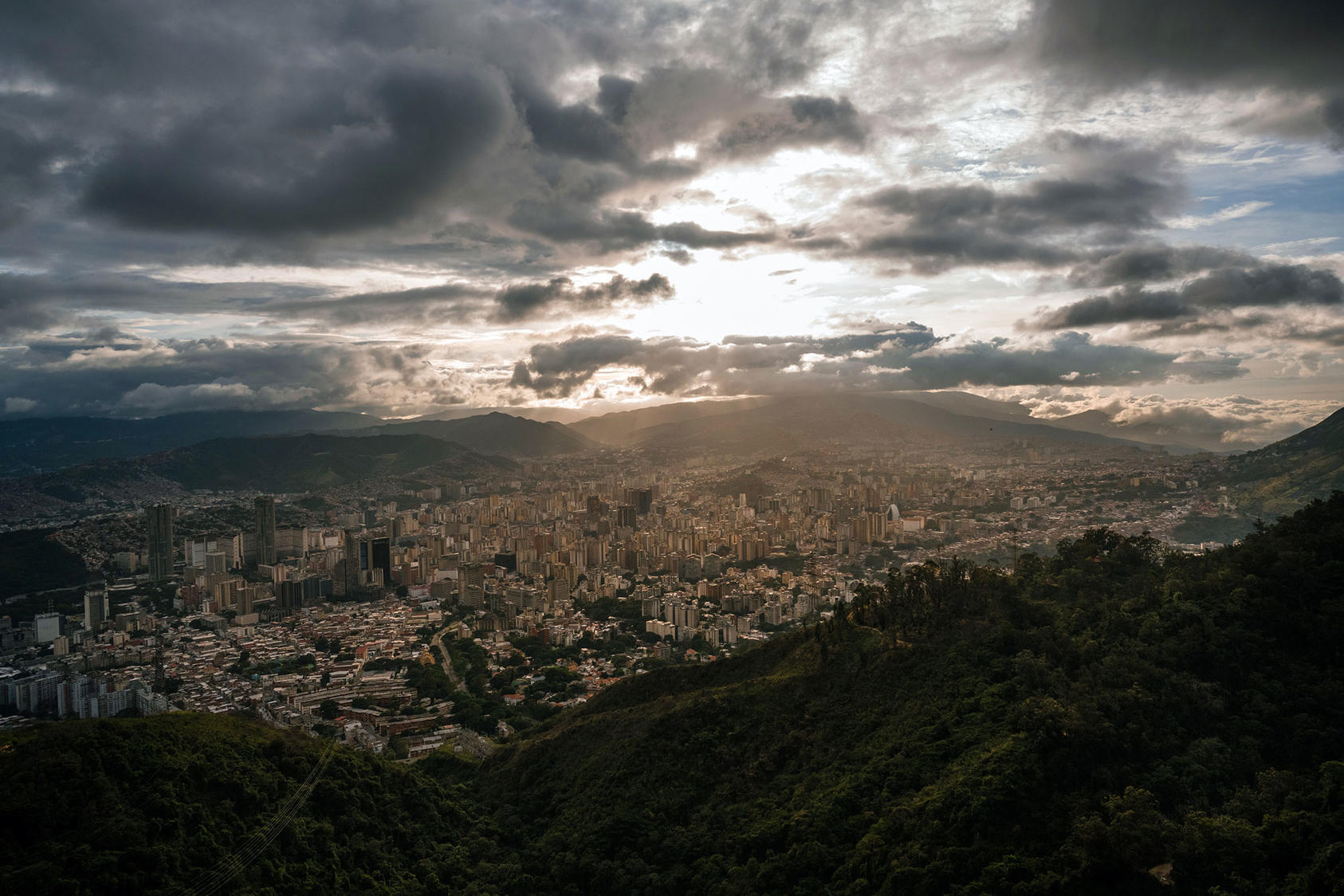 Vista aérea de Caracas, Venezuela. 20 de diciembre de 2019. (Adriana Loureiro Fernandez/The New York Times)