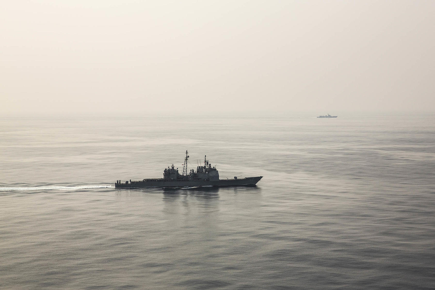 A Chinese frigate in the South China Sea, March 23, 2016. (Bryan Denton/The New York Times)