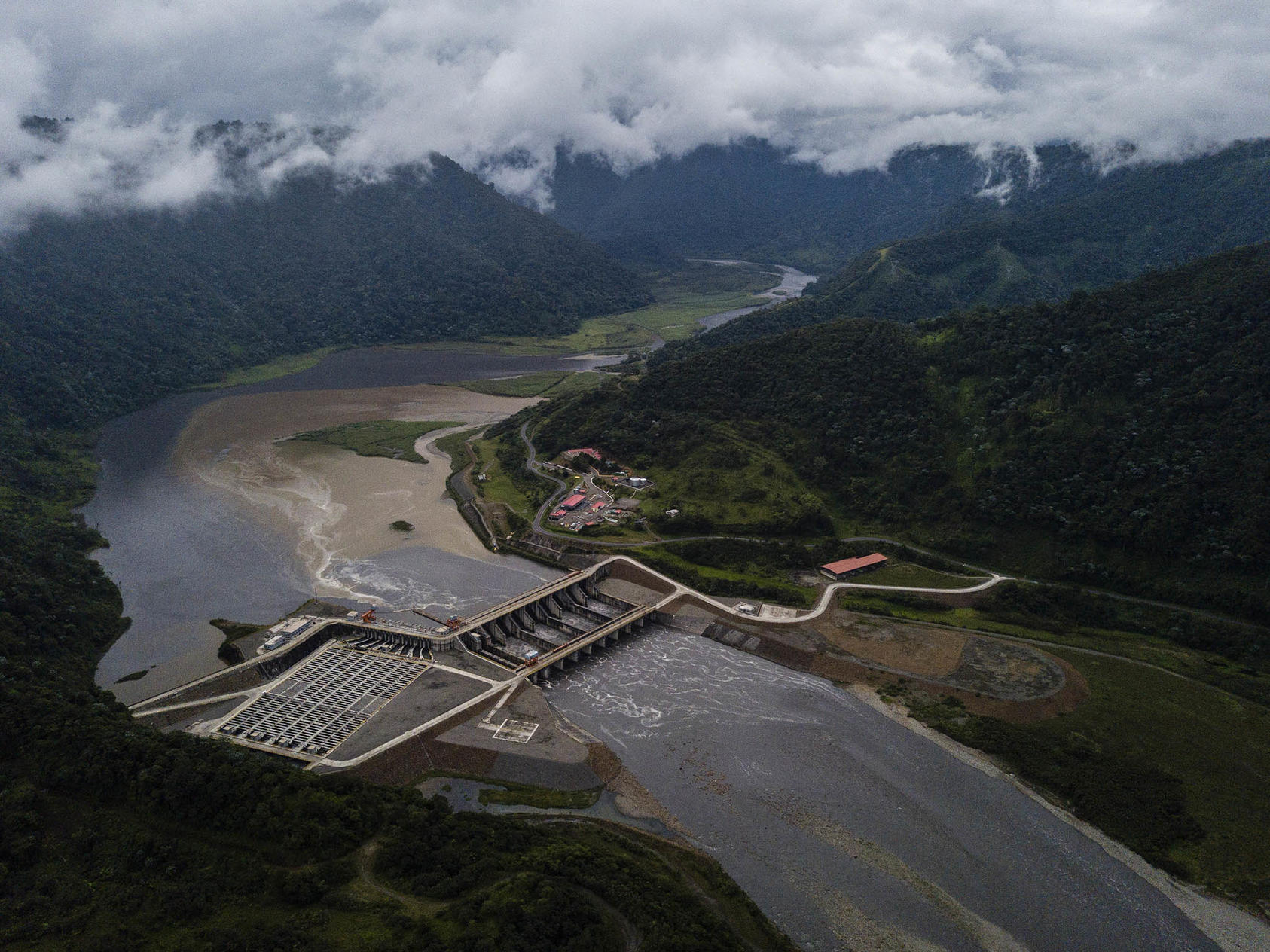 An aerial view of the Coca Codo Sinclair project near Reventador, Ecuador, Nov. 25, 2018. China financed and built the dam; the project has become a national scandal. (Federico Rios Escobar/The New York Times)