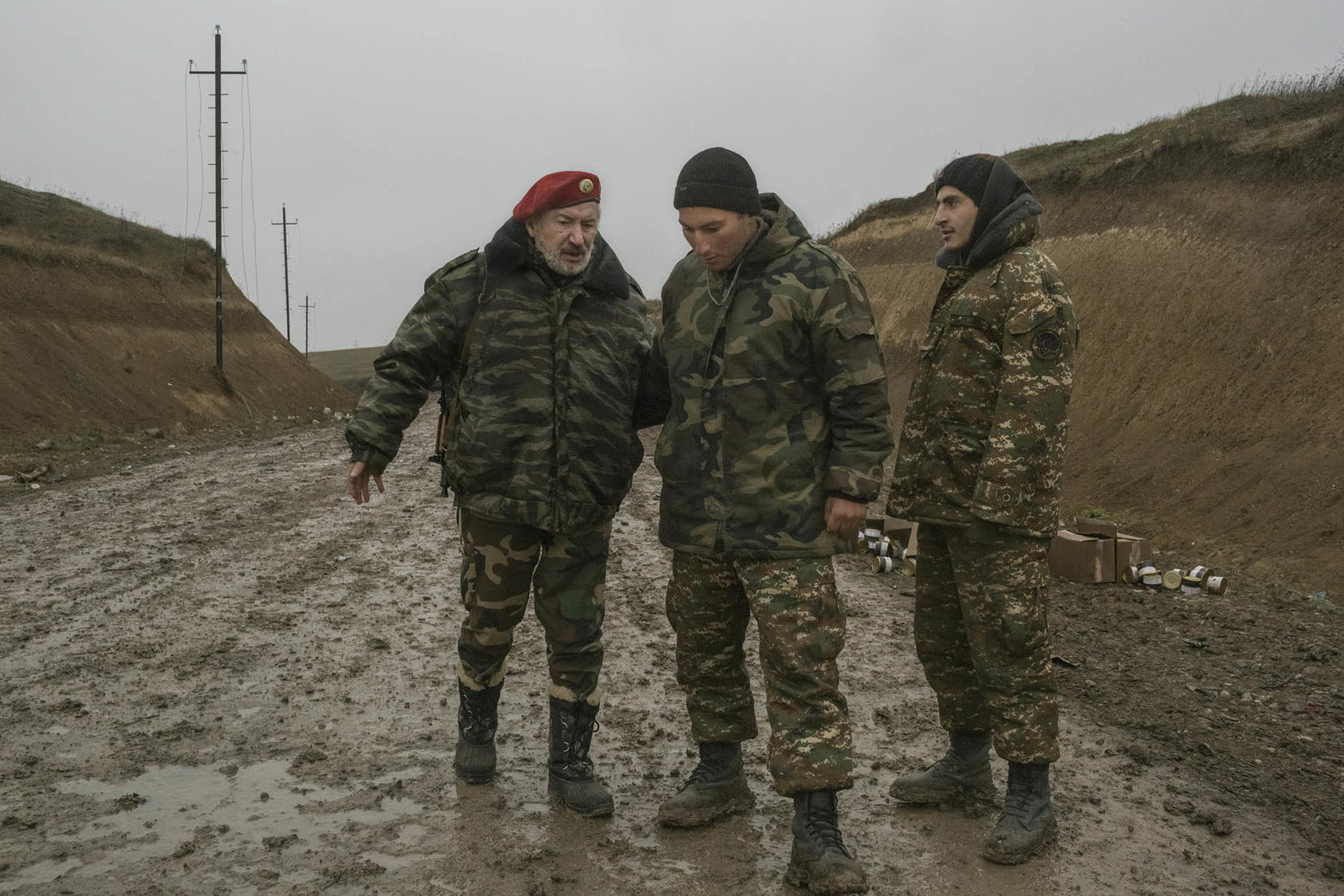 Armenian soldiers in the Nagorno-Karabakh territory, Nov. 19, 2020. Fighting erupted Tuesday, Sept. 13, 2022, between Armenia and Azerbaijan, (Mauricio Lima/The New York Times)