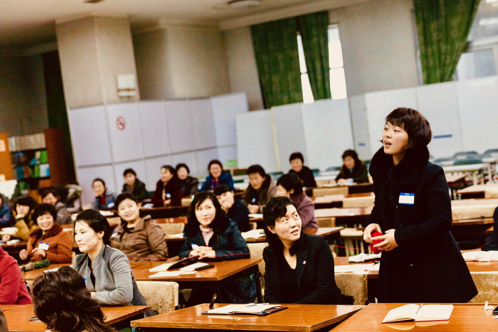 North Korean women entrepreneurs take part in Choson Exchange’s Women in Business seminar, Pyongyang, North Korea, 2015. (Chosen Exchange)