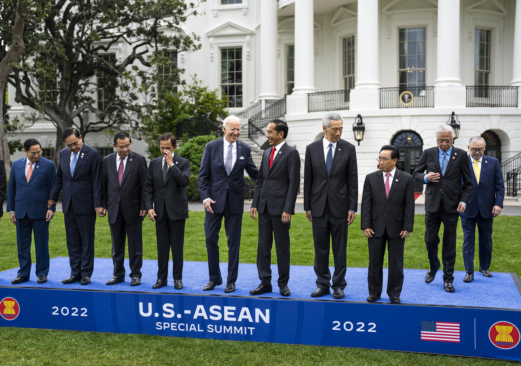 Leaders of Southeast Asian nations at the U.S-ASEAN special summit at the White House in Washington, May 12, 2022. Regional institutions like ASEAN are play a vital role in how states respond to conflict and crisis. (Doug Mills/The New York Times)