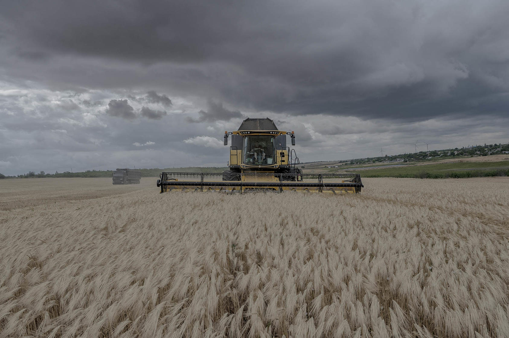 Farming machinery in the Mykolaiv region, Ukraine, June 30, 2022. As Ukraine looks to build partnerships in Africa, its top diplomat has emphasized that Kyiv is prepared to help the continent address food insecurity. (Laetitia Vancon/The New York Times)