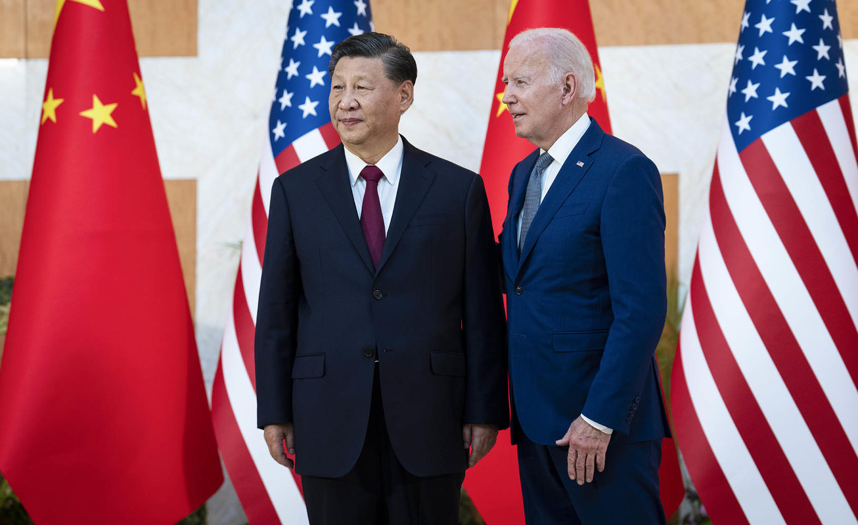 President Joe Biden meets with President Xi Jinping of China ahead of the G-20 meeting in Bali, Indonesia, Nov. 14, 2022. (Doug Mills/The New York Times)