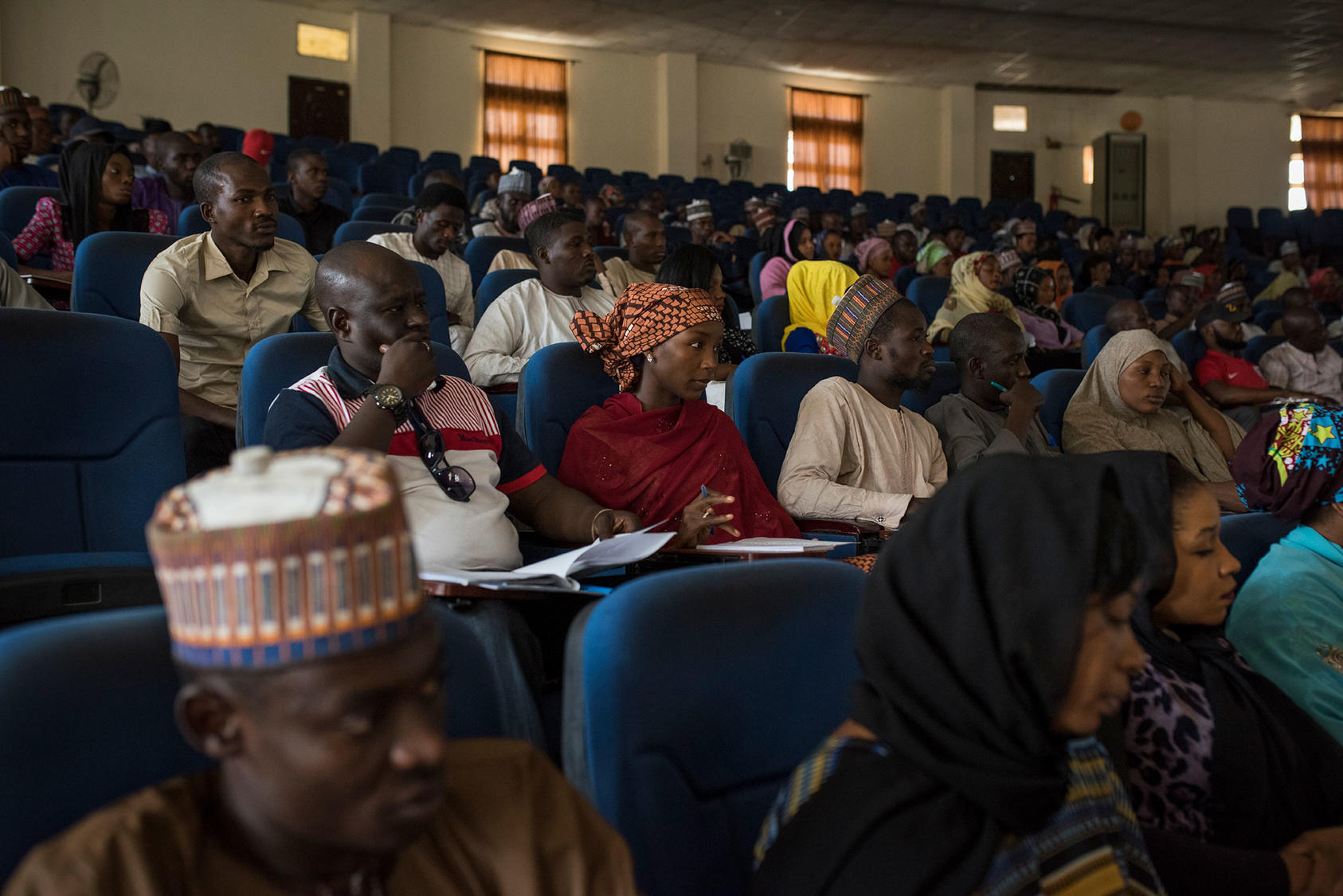 Nigerian students in a gender ethics class at the University of Maiduguri, in Maiduguri, Nigeria, Dec. 2, 2017. (Adam Ferguson/The New York Times) 