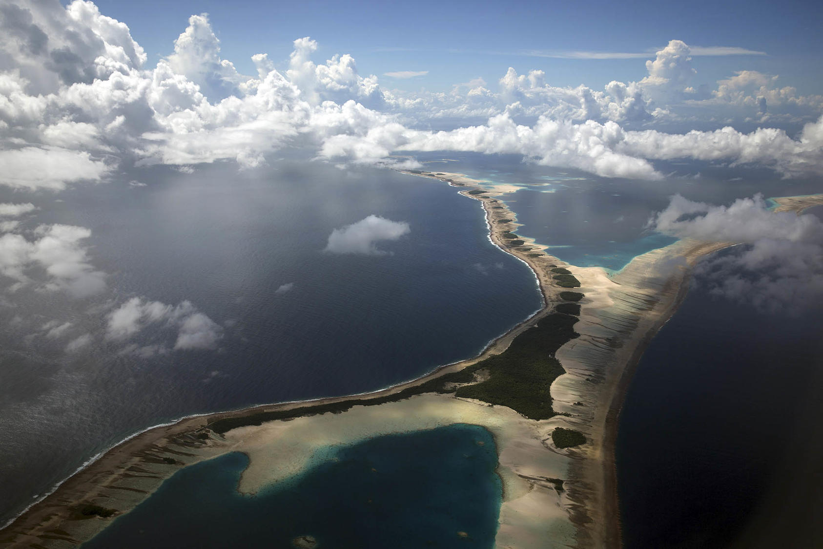 A coral atoll in the Marshall Islands. While the U.S. and Taiwan maintain strong ties with North Pacific nations, China is increasingly exerting its influence and undermining U.S. and Taiwanese interests in these countries. (Josh Haner/The New York Times)
