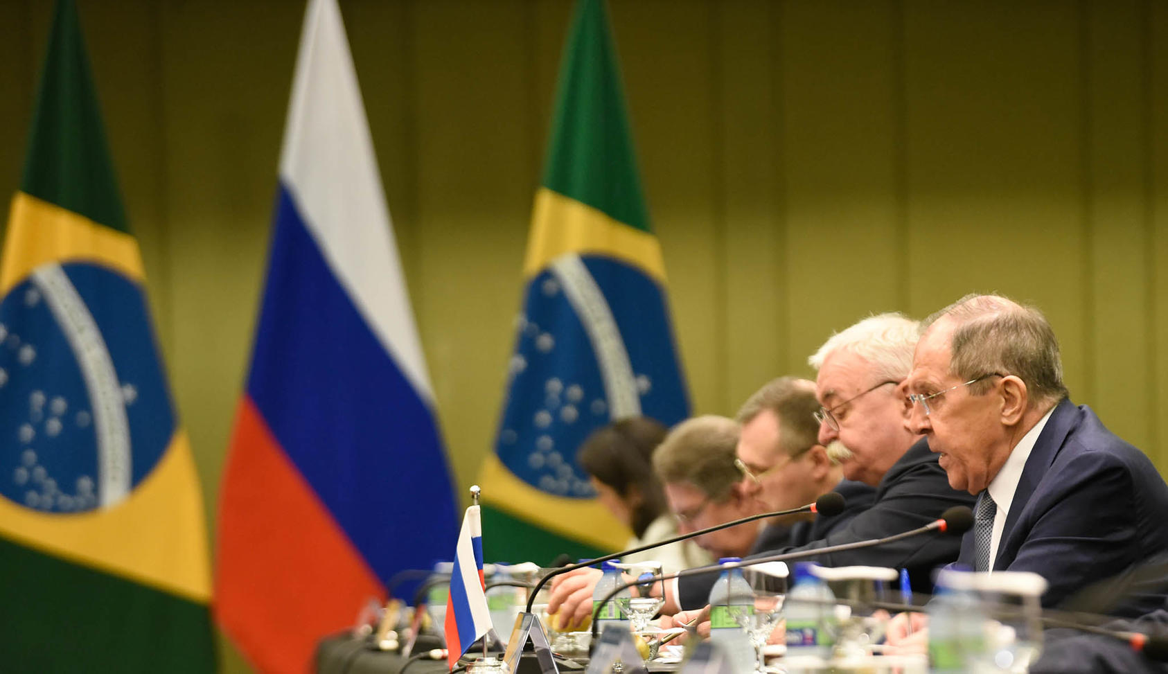 Russian Foreign Minister Sergey Lavrov meeting with his Brazilian counterpart in Brasilia, Brazil. April 17, 2023. (Brazil Ministry of Foreign Affairs/Flickr)