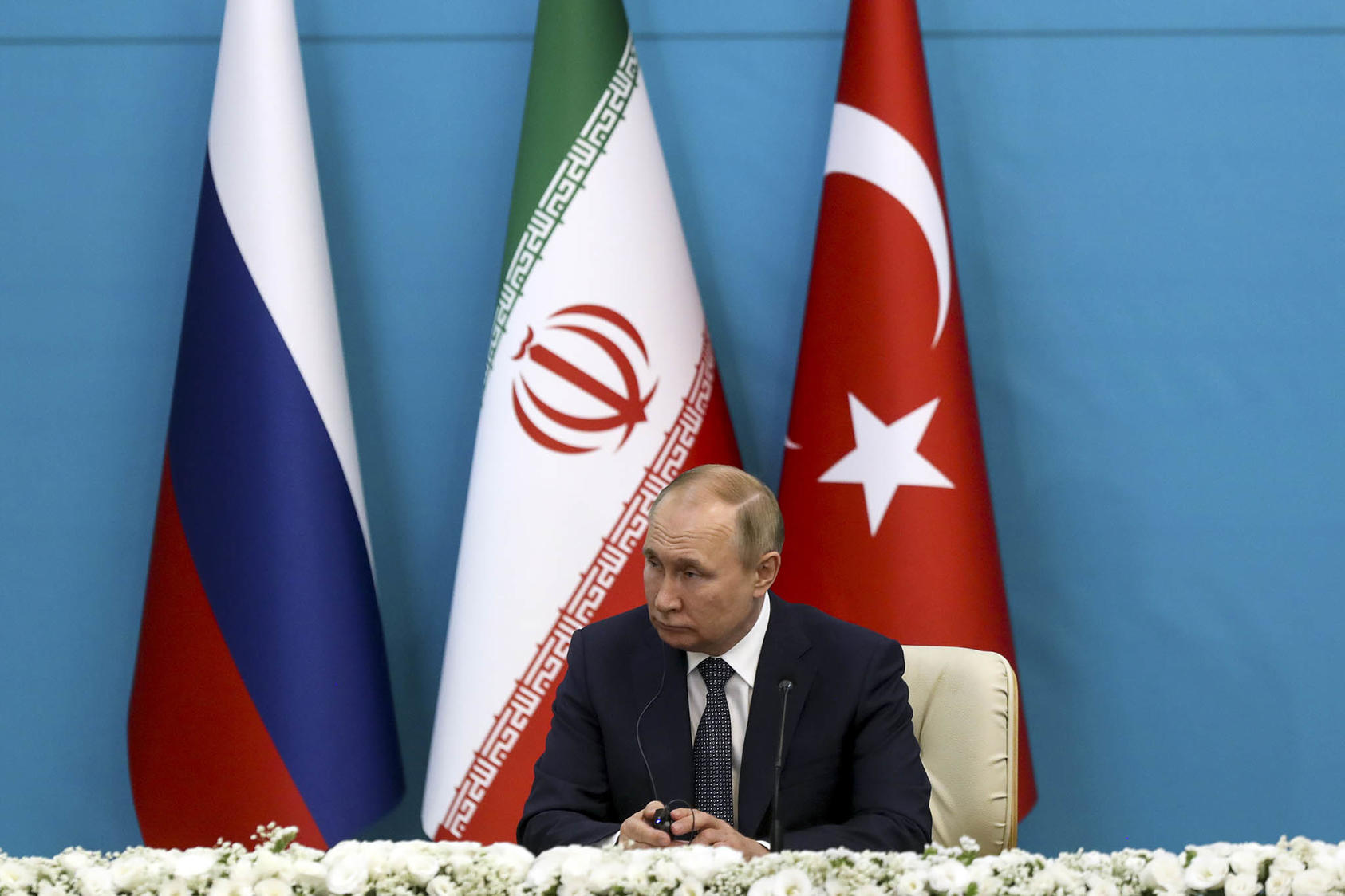 Russian President Vladimir Putin in Tehran, Iran on July 20, 2022. A new foreign policy concept demonstrates Russia’s escalating campaign to define a new world order (Arash Khamooshi/The New York Times)
