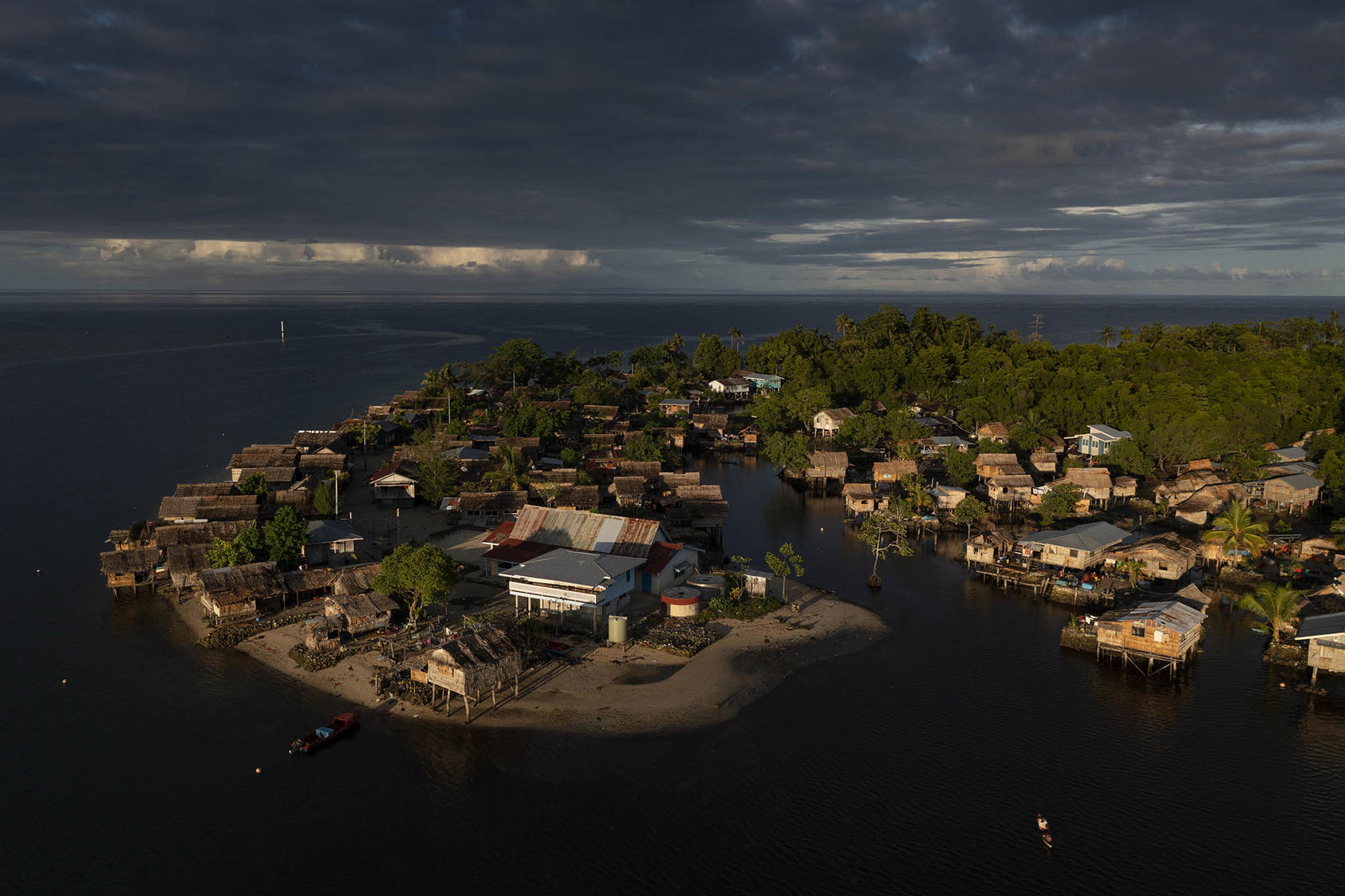 Auki Harbor in Malaita Province, Solomon Islands, Aug. 10, 2022. (Matthew Abbott/The New York Times)
