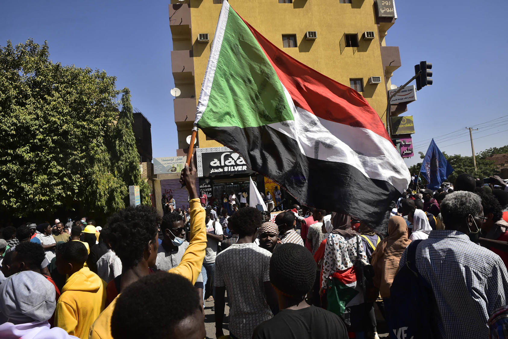 A demonstration in Khartoum, Sudan. January 24, 2022. (Faiz Abubakar Muhamed/The New York Times)