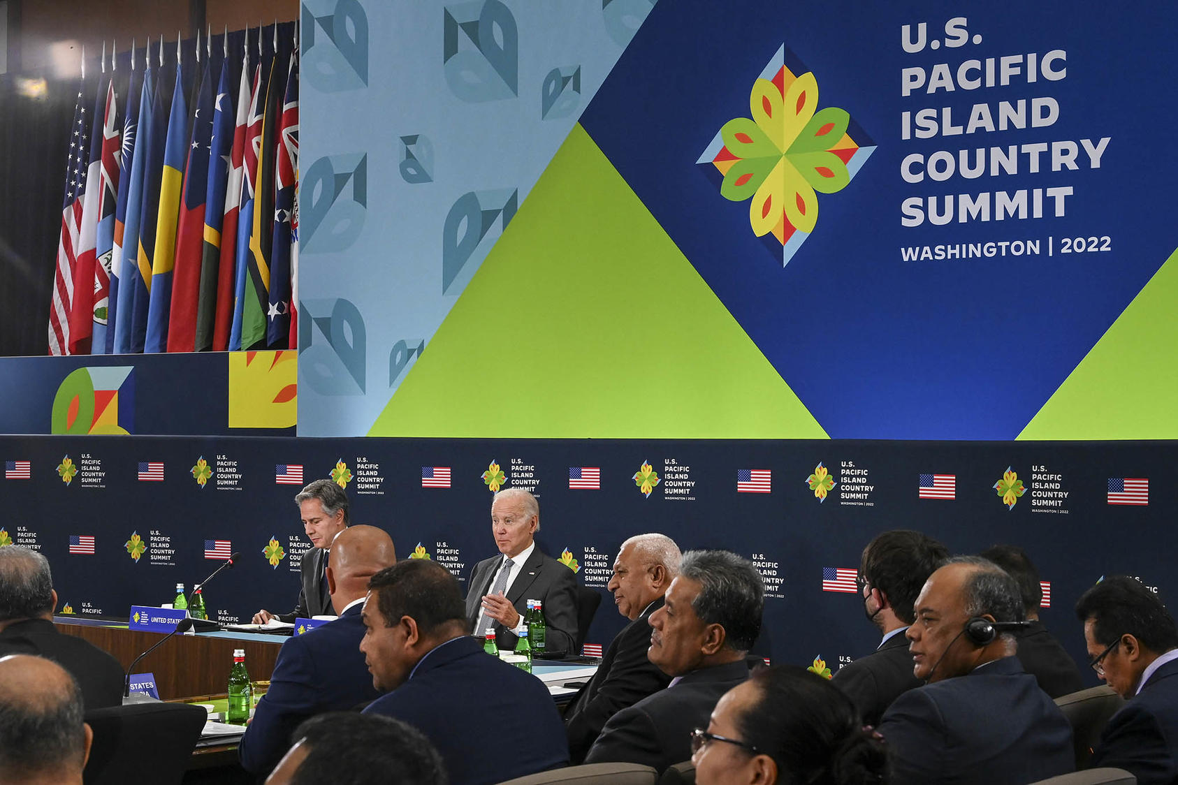 Secretary Blinken and President Biden host the U.S.-Pacific Island Country Summit in an effort to demonstrate the United States’ enduring partnership with Pacific Island countries, in Washington on Sept. 29, 2022. (Kenny Holston/The New York Times)