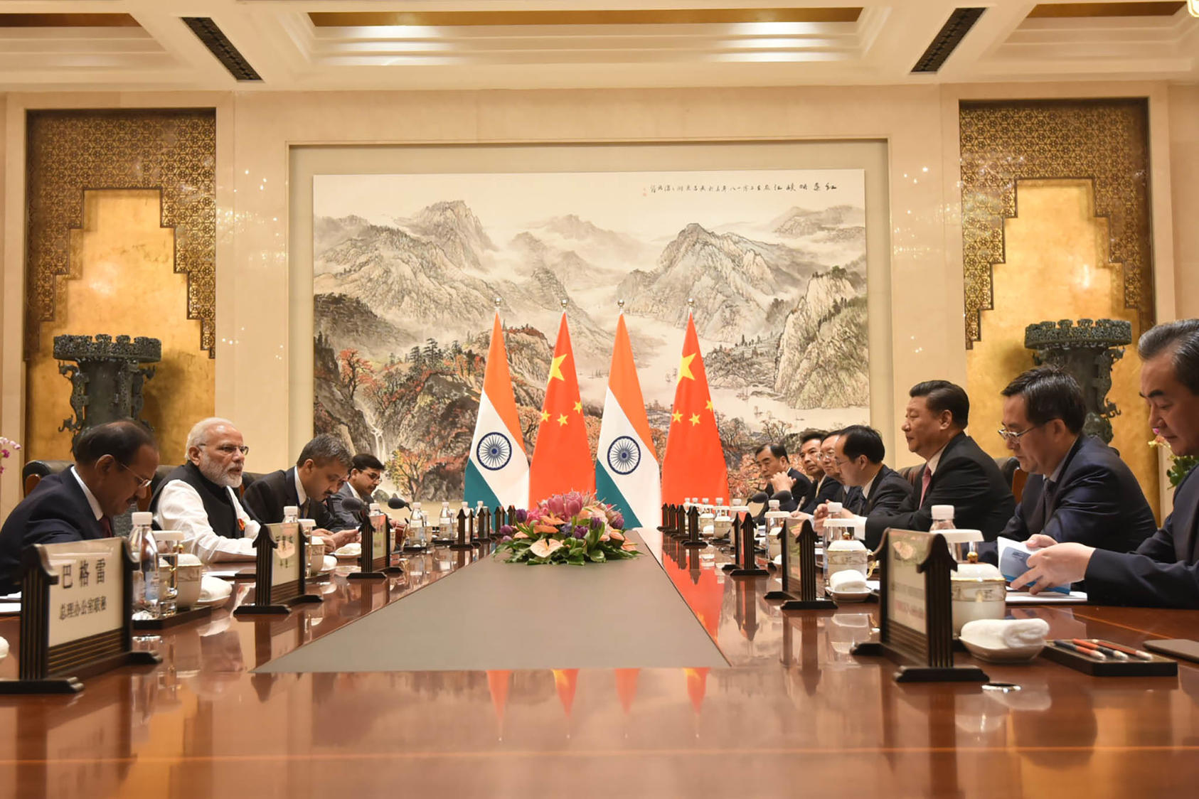 Indian Prime Minister Narendra Modi and Chinese leader Xi Jinping meet in Wuhan, China, April 27, 2018. Even as tensions simmer, both leaders want to prevent an escalation that could lead to conflict. (Indian Ministry of External Affairs)
