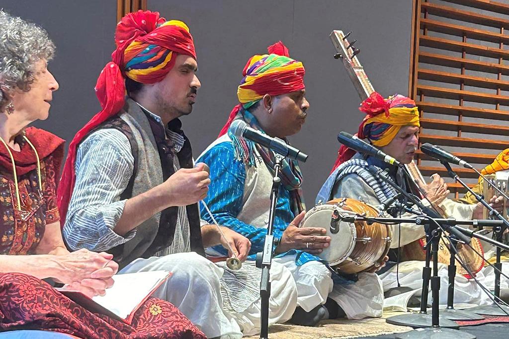 Performers sharing the poetry and songs of Kabir at a past performance. (Photo provided by Linda Hess)