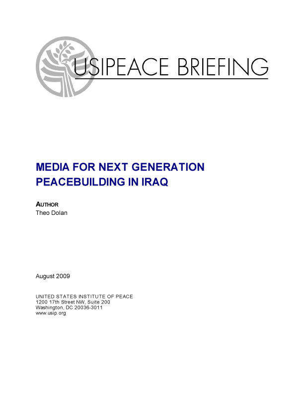 Media for Next Generation Peacebuilding in Iraq