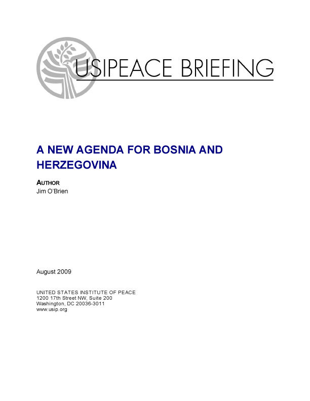 A New Agenda for Bosnia and Herzegovina