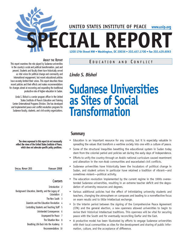 Special Report: Sudanese Universities as Sites of Social Transformation