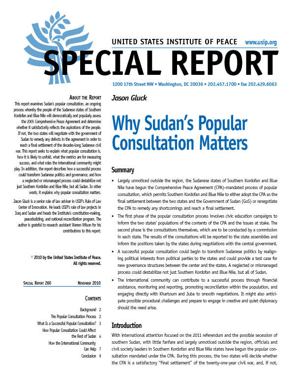 Special Report: Why Sudan’s Popular Consultation Matters