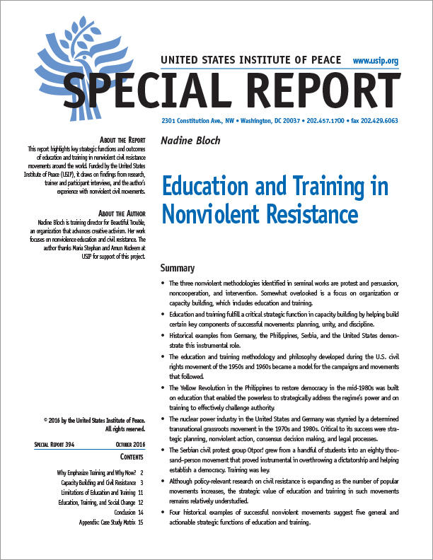 Реферат: Nonviolent Resistance Essay Research Paper NONVIOLENT