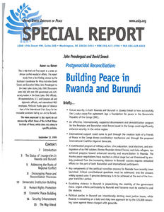 Post-Genocidal Reconciliation: Building Peace in Rwanda and