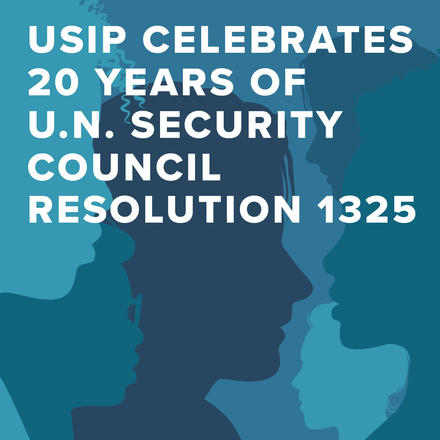 UNSCR 1325 20th Anniversary graphic image