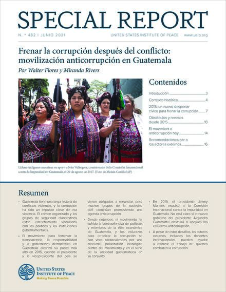 Cover PDF of Spanish language version of Special Report 482