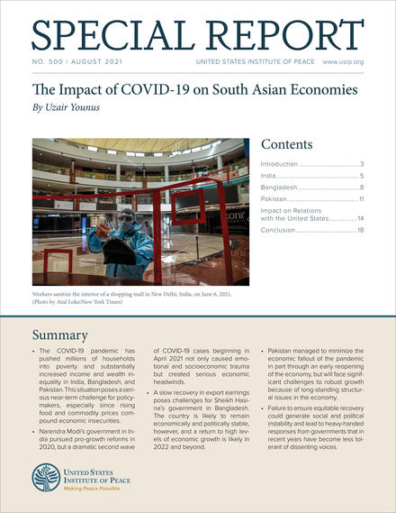 Cover of SR 500 Impact of COVID-19 on South Asian Economies