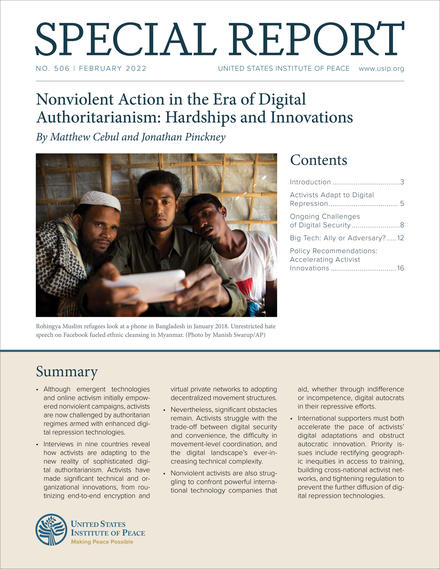 SR 506 Nonviolent Action in the Era of Digital Authoritarianism Hardships and Innovations Cover image