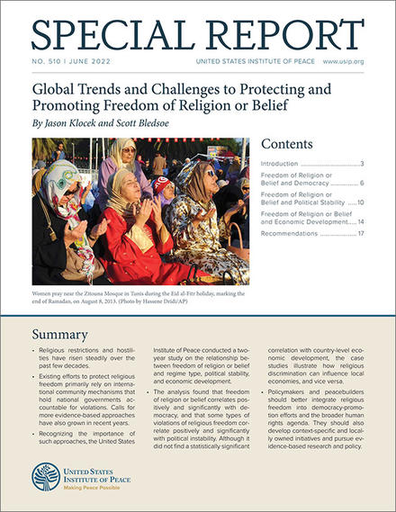 Global Trends and Challenges to Protecting and Promoting Freedom of Religion or Belief report cover