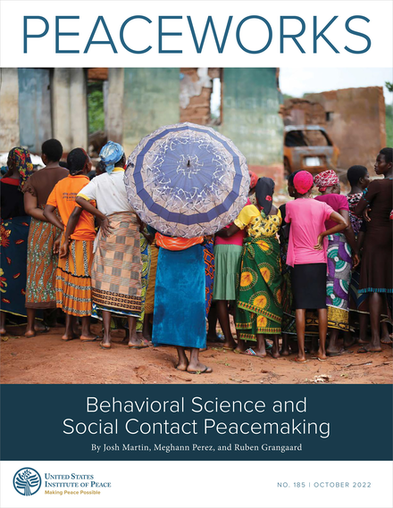 Behavioral Science and Social Contact Peacemaking Cover