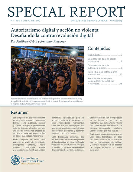 Autoritarismo digital y acción no violenta: Desafiando la contrarrevolución digital