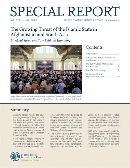 The Growing Threat of the Islamic State in Afghanistan and South Asia report cover