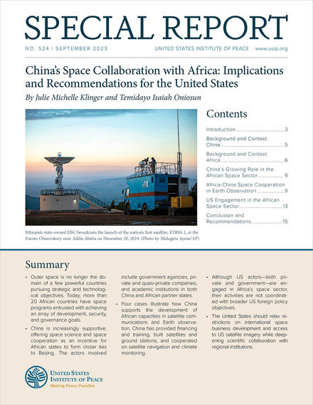 China’s Space Collaboration with Africa: Implications and Recommendations for the United States report cover