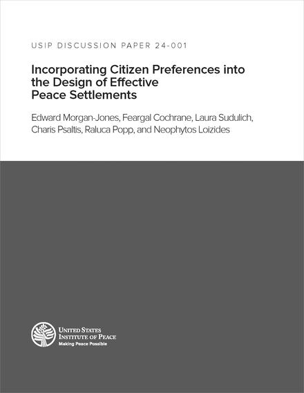 Incorporating Citizen Preferences into the Design of Effective Peace Settlements