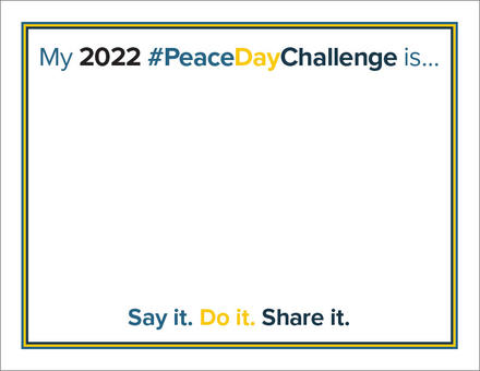 Peace Day Challenge selfie board