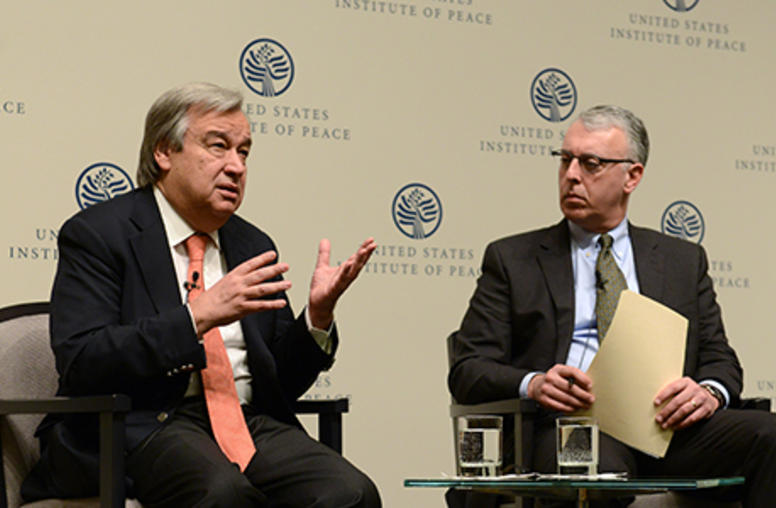 U.N. Refugees Chief Guterres Urges Support for Fleeing Syrians