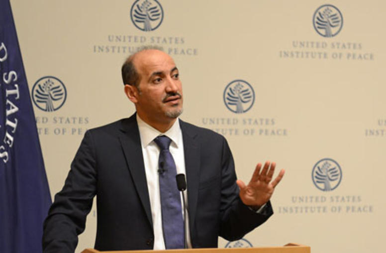Syrian Opposition Leader Jarba Appeals for U.S. Understanding, Weapons