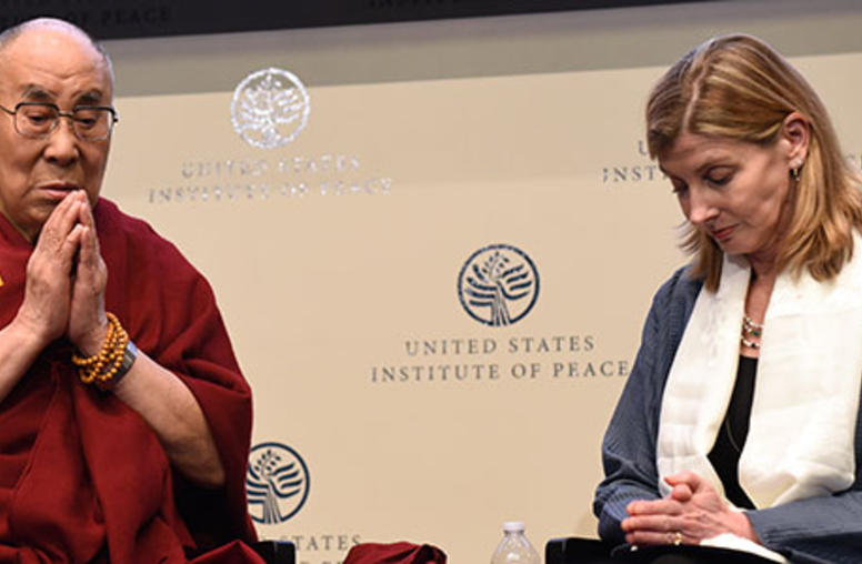 Dalai Lama Leads a Prayer for Orlando,  Urges Compassion in USIP Visit