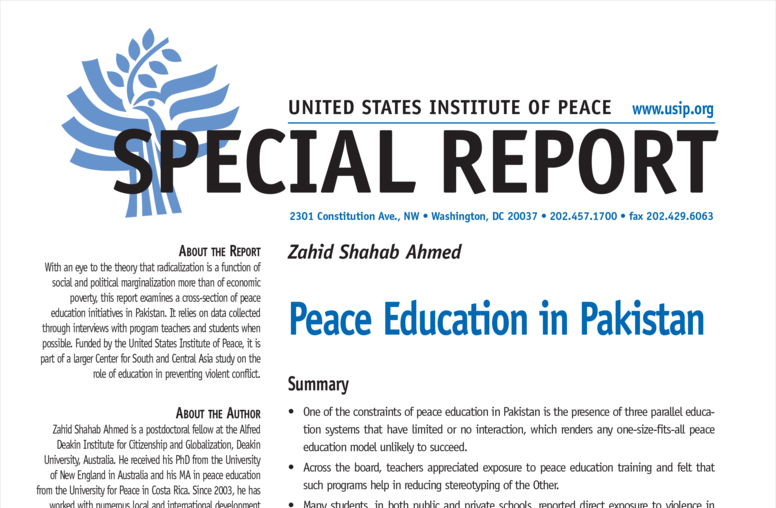 Peace Education in Pakistan