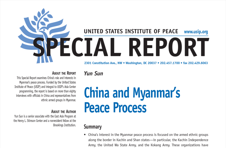 China and Myanmar’s Peace Process