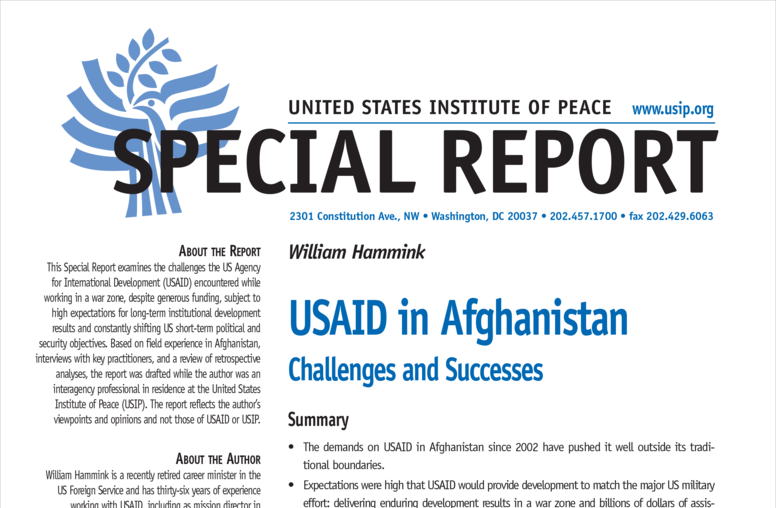 USAID in Afghanistan: Challenges and Successes